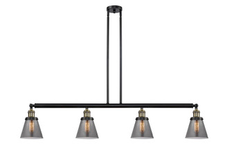 Cone - 4 Light - 51 inch - Black Antique Brass - Stem Hung - Adjustable Island Light (3442|214-BAB-G63)