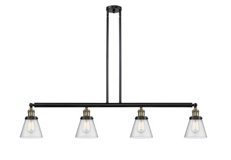 Cone - 4 Light - 51 inch - Black Antique Brass - Stem Hung - Adjustable Island Light (3442|214-BAB-G64-LED)