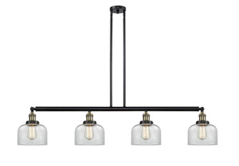 Bell - 4 Light - 53 inch - Black Antique Brass - Stem Hung - Adjustable Island Light (3442|214-BAB-G72-LED)
