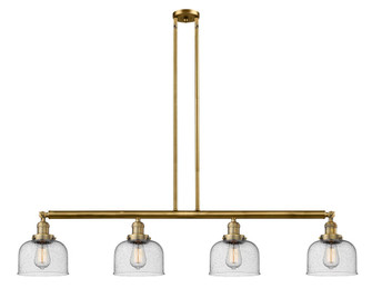 Bell - 4 Light - 53 inch - Brushed Brass - Stem Hung - Adjustable Island Light (3442|214-BB-G74-LED)