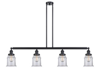 Canton - 4 Light - 51 inch - Matte Black - Stem Hung - Island Light (3442|214-BK-G182-LED)
