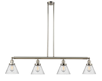 Cone - 4 Light - 52 inch - Polished Nickel - Stem Hung - Adjustable Island Light (3442|214-PN-G44-LED)