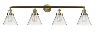 Cone - 4 Light - 44 inch - Antique Brass - Adjustable Bath Vanity Light (3442|215-AB-G42)