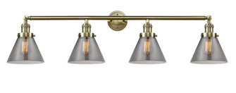 Cone - 4 Light - 44 inch - Antique Brass - Adjustable Bath Vanity Light (3442|215-AB-G43)