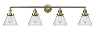 Cone - 4 Light - 44 inch - Antique Brass - Adjustable Bath Vanity Light (3442|215-AB-G44)