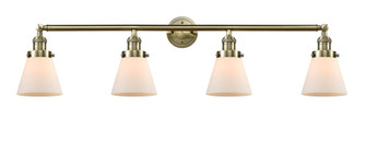 Cone - 4 Light - 42 inch - Antique Brass - Adjustable Bath Vanity Light (3442|215-AB-G61)