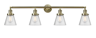 Cone - 4 Light - 42 inch - Antique Brass - Adjustable Bath Vanity Light (3442|215-AB-G64)