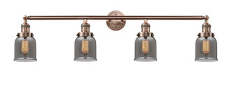 Bell - 4 Light - 42 inch - Antique Copper - Adjustable Bath Vanity Light (3442|215-AC-G53-LED)