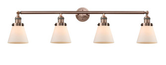 Cone - 4 Light - 42 inch - Antique Copper - Adjustable Bath Vanity Light (3442|215-AC-G61-LED)