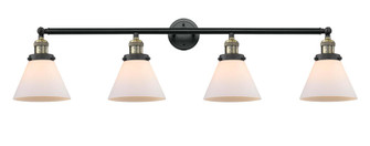 Cone - 4 Light - 44 inch - Black Antique Brass - Adjustable Bath Vanity Light (3442|215-BAB-G41-LED)