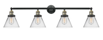 Cone - 4 Light - 44 inch - Black Antique Brass - Adjustable Bath Vanity Light (3442|215-BAB-G42-LED)