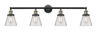 Cone - 4 Light - 42 inch - Black Antique Brass - Adjustable Bath Vanity Light (3442|215-BAB-G62-LED)