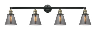 Cone - 4 Light - 42 inch - Black Antique Brass - Adjustable Bath Vanity Light (3442|215-BAB-G63)