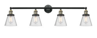 Cone - 4 Light - 42 inch - Black Antique Brass - Adjustable Bath Vanity Light (3442|215-BAB-G64-LED)