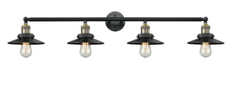 Railroad - 4 Light - 44 inch - Black Antique Brass - Adjustable Bath Vanity Light (3442|215-BAB-M6-LED)