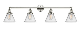 Cone - 4 Light - 44 inch - Polished Nickel - Adjustable Bath Vanity Light (3442|215-PN-G42-LED)