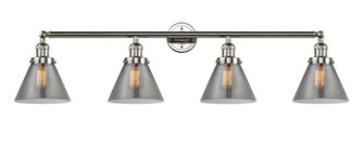 Cone - 4 Light - 44 inch - Polished Nickel - Adjustable Bath Vanity Light (3442|215-PN-G43-LED)