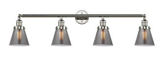 Cone - 4 Light - 42 inch - Polished Nickel - Adjustable Bath Vanity Light (3442|215-PN-G63-LED)