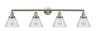 Cone - 4 Light - 44 inch - Brushed Satin Nickel - Adjustable Bath Vanity Light (3442|215-SN-G44-LED)