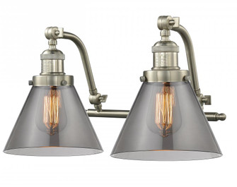Cone - 2 Light - 18 inch - Brushed Satin Nickel - Adjustable Bath Vanity Light (3442|515-2W-SN-G43-LED)