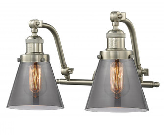 Cone - 2 Light - 18 inch - Brushed Satin Nickel - Adjustable Bath Vanity Light (3442|515-2W-SN-G63-LED)