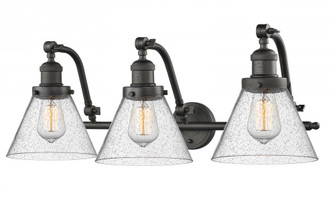 Cone - 3 Light - 28 inch - Oil Rubbed Bronze - Adjustable Bath Vanity Light (3442|515-3W-OB-G44-LED)