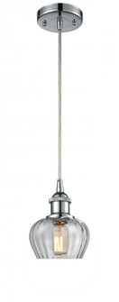 Fenton - 1 Light - 7 inch - Polished Chrome - Cord hung - Mini Pendant (3442|516-1P-PC-G92-LED)