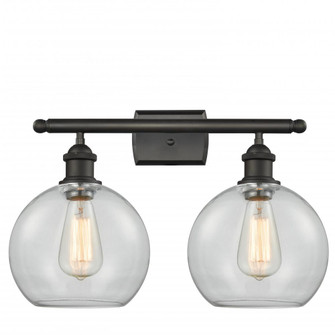Athens - 2 Light - 18 inch - Oil Rubbed Bronze - Bath Vanity Light (3442|516-2W-OB-G122-LED)