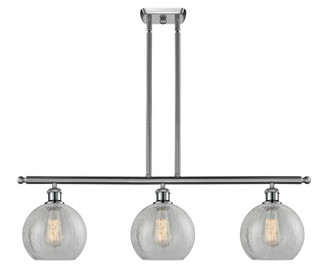 Athens - 3 Light - 36 inch - Brushed Satin Nickel - Stem hung - Island Light (3442|516-3I-SN-G125-LED)