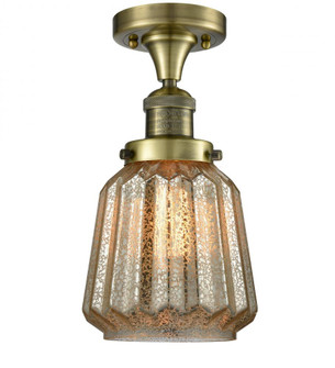 Chatham - 1 Light - 7 inch - Antique Brass - Semi-Flush Mount (3442|517-1CH-AB-G146-LED)