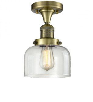 Bell - 1 Light - 8 inch - Antique Brass - Semi-Flush Mount (3442|517-1CH-AB-G72-LED)