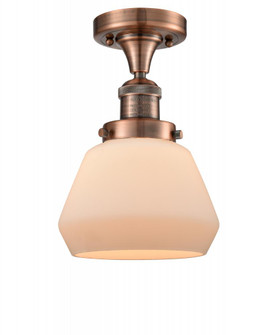 Fulton - 1 Light - 7 inch - Antique Copper - Semi-Flush Mount (3442|517-1CH-AC-G171-LED)