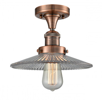 Halophane - 1 Light - 9 inch - Antique Copper - Semi-Flush Mount (3442|517-1CH-AC-G2-LED)