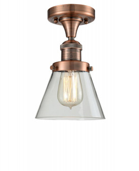 Cone - 1 Light - 7 inch - Antique Copper - Semi-Flush Mount (3442|517-1CH-AC-G62-LED)