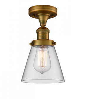 Cone - 1 Light - 7 inch - Brushed Brass - Semi-Flush Mount (3442|517-1CH-BB-G62-LED)