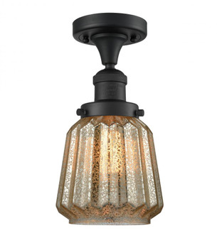 Chatham - 1 Light - 7 inch - Matte Black - Semi-Flush Mount (3442|517-1CH-BK-G146-LED)