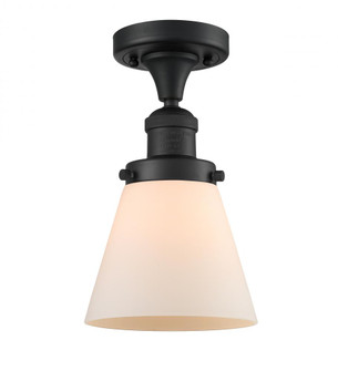 Cone - 1 Light - 7 inch - Matte Black - Semi-Flush Mount (3442|517-1CH-BK-G61-LED)