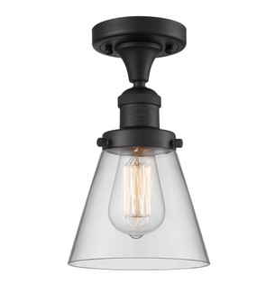 Cone - 1 Light - 7 inch - Matte Black - Semi-Flush Mount (3442|517-1CH-BK-G62)