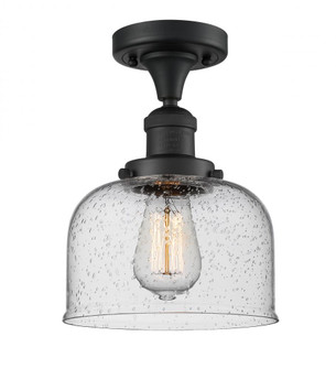 Bell - 1 Light - 8 inch - Matte Black - Semi-Flush Mount (3442|517-1CH-BK-G74)