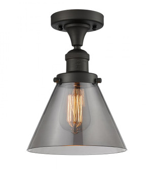 Cone - 1 Light - 8 inch - Oil Rubbed Bronze - Semi-Flush Mount (3442|517-1CH-OB-G43-LED)