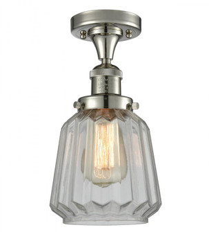 Chatham - 1 Light - 7 inch - Polished Nickel - Semi-Flush Mount (3442|517-1CH-PN-G142-LED)