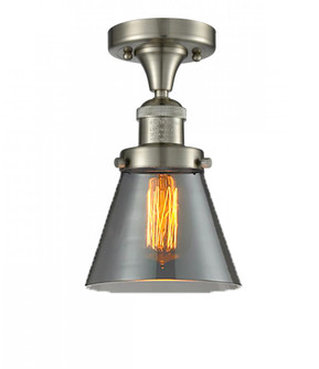 Cone - 1 Light - 7 inch - Brushed Satin Nickel - Semi-Flush Mount (3442|517-1CH-SN-G63-LED)