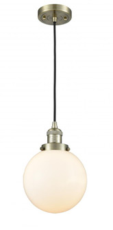 Beacon - 1 Light - 8 inch - Antique Brass - Cord hung - Mini Pendant (3442|201C-AB-G201-8)