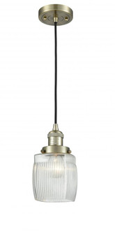 Colton - 1 Light - 6 inch - Antique Brass - Cord hung - Mini Pendant (3442|201C-AB-G302)