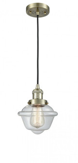 Oxford - 1 Light - 7 inch - Antique Brass - Cord hung - Mini Pendant (3442|201C-AB-G532)