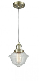 Oxford - 1 Light - 7 inch - Antique Brass - Cord hung - Mini Pendant (3442|201C-AB-G534-LED)