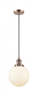 Beacon - 1 Light - 8 inch - Antique Copper - Cord hung - Mini Pendant (3442|201C-AC-G201-8)
