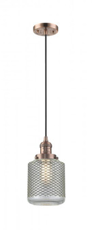 Stanton - 1 Light - 6 inch - Antique Copper - Cord hung - Mini Pendant (3442|201C-AC-G262)