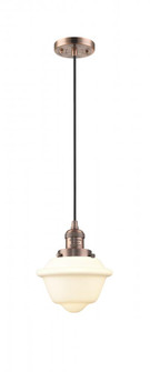 Oxford - 1 Light - 7 inch - Antique Copper - Cord hung - Mini Pendant (3442|201C-AC-G531-LED)