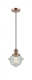 Oxford - 1 Light - 7 inch - Antique Copper - Cord hung - Mini Pendant (3442|201C-AC-G534)